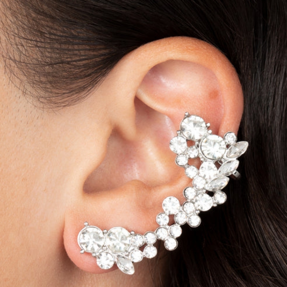 Astronomical Allure - White ♥ Post Earrings